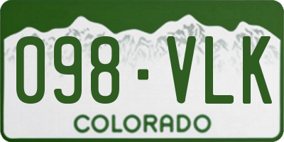 CO license plate 098VLK