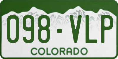 CO license plate 098VLP