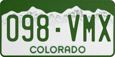 CO license plate 098VMX