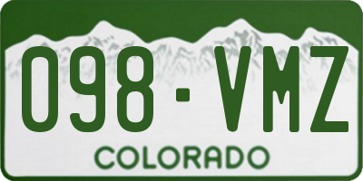 CO license plate 098VMZ