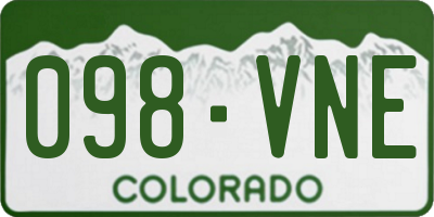 CO license plate 098VNE