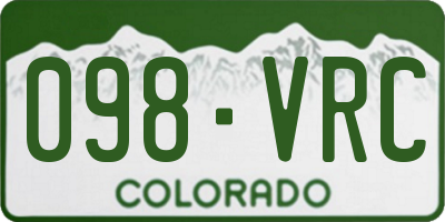 CO license plate 098VRC
