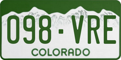 CO license plate 098VRE