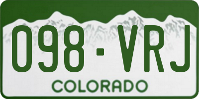 CO license plate 098VRJ