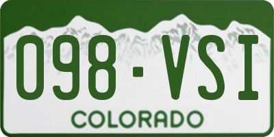 CO license plate 098VSI