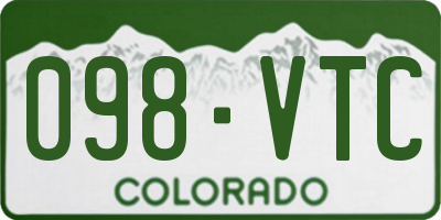 CO license plate 098VTC