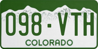 CO license plate 098VTH