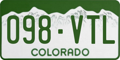 CO license plate 098VTL