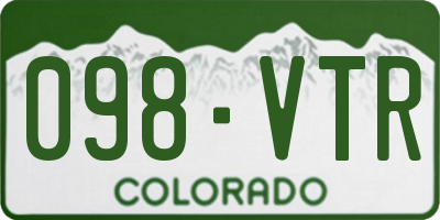 CO license plate 098VTR