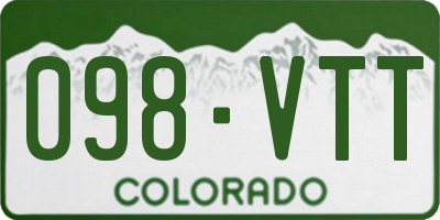 CO license plate 098VTT