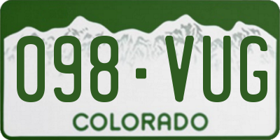 CO license plate 098VUG