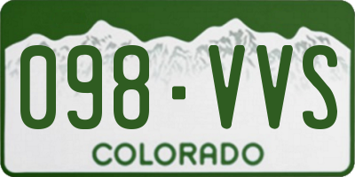 CO license plate 098VVS