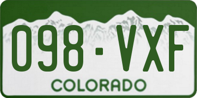 CO license plate 098VXF