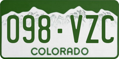 CO license plate 098VZC