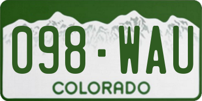 CO license plate 098WAU