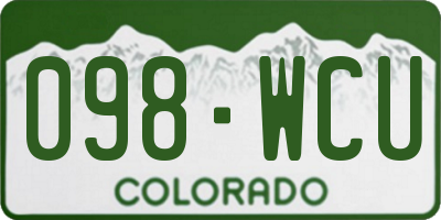 CO license plate 098WCU