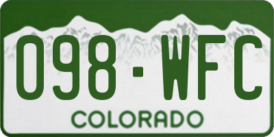 CO license plate 098WFC