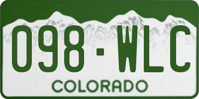 CO license plate 098WLC
