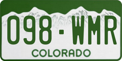 CO license plate 098WMR