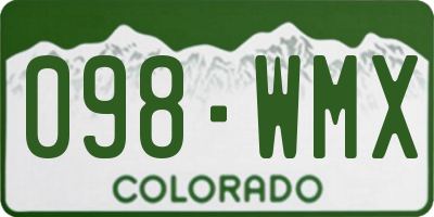 CO license plate 098WMX