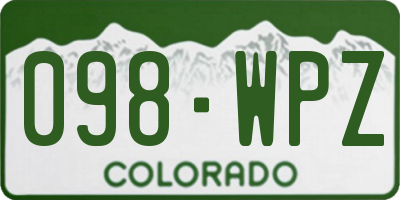 CO license plate 098WPZ