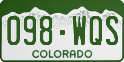 CO license plate 098WQS