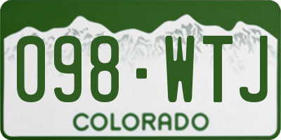 CO license plate 098WTJ