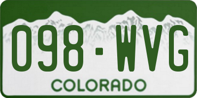 CO license plate 098WVG
