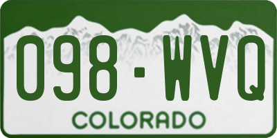 CO license plate 098WVQ