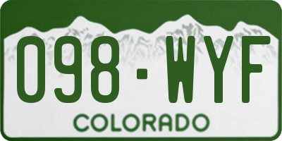 CO license plate 098WYF