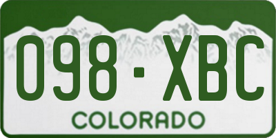 CO license plate 098XBC