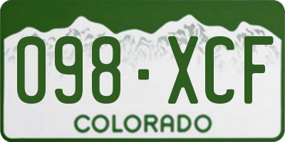 CO license plate 098XCF