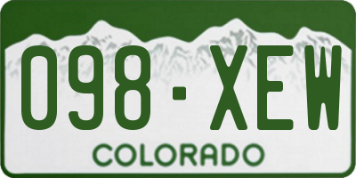 CO license plate 098XEW