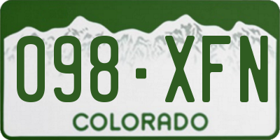 CO license plate 098XFN