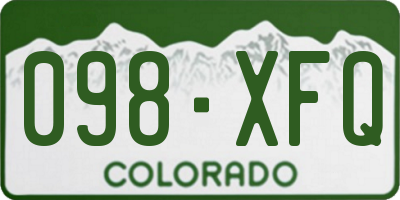 CO license plate 098XFQ