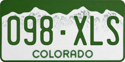 CO license plate 098XLS