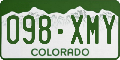 CO license plate 098XMY