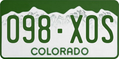 CO license plate 098XOS