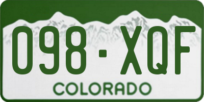 CO license plate 098XQF