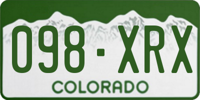 CO license plate 098XRX