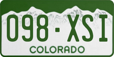CO license plate 098XSI