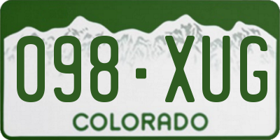 CO license plate 098XUG
