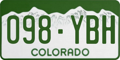 CO license plate 098YBH