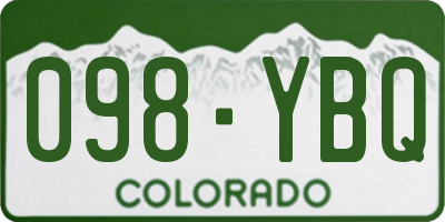 CO license plate 098YBQ
