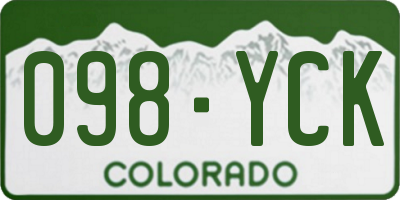 CO license plate 098YCK