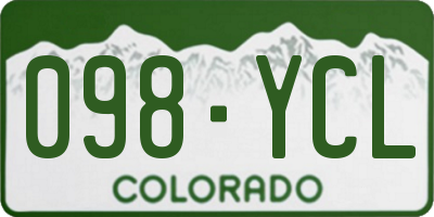 CO license plate 098YCL