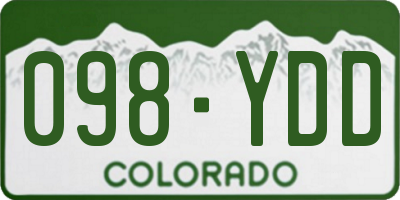 CO license plate 098YDD