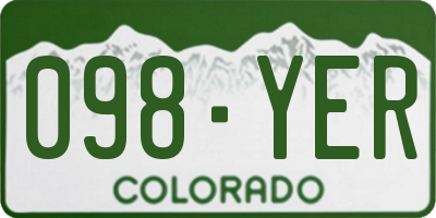 CO license plate 098YER