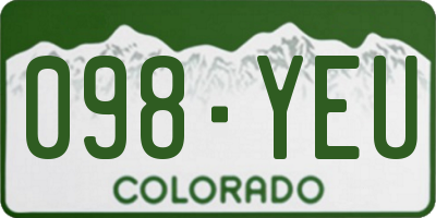 CO license plate 098YEU