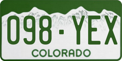 CO license plate 098YEX